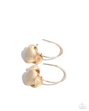 Casually Crushing Gold Earrings Paparazzi