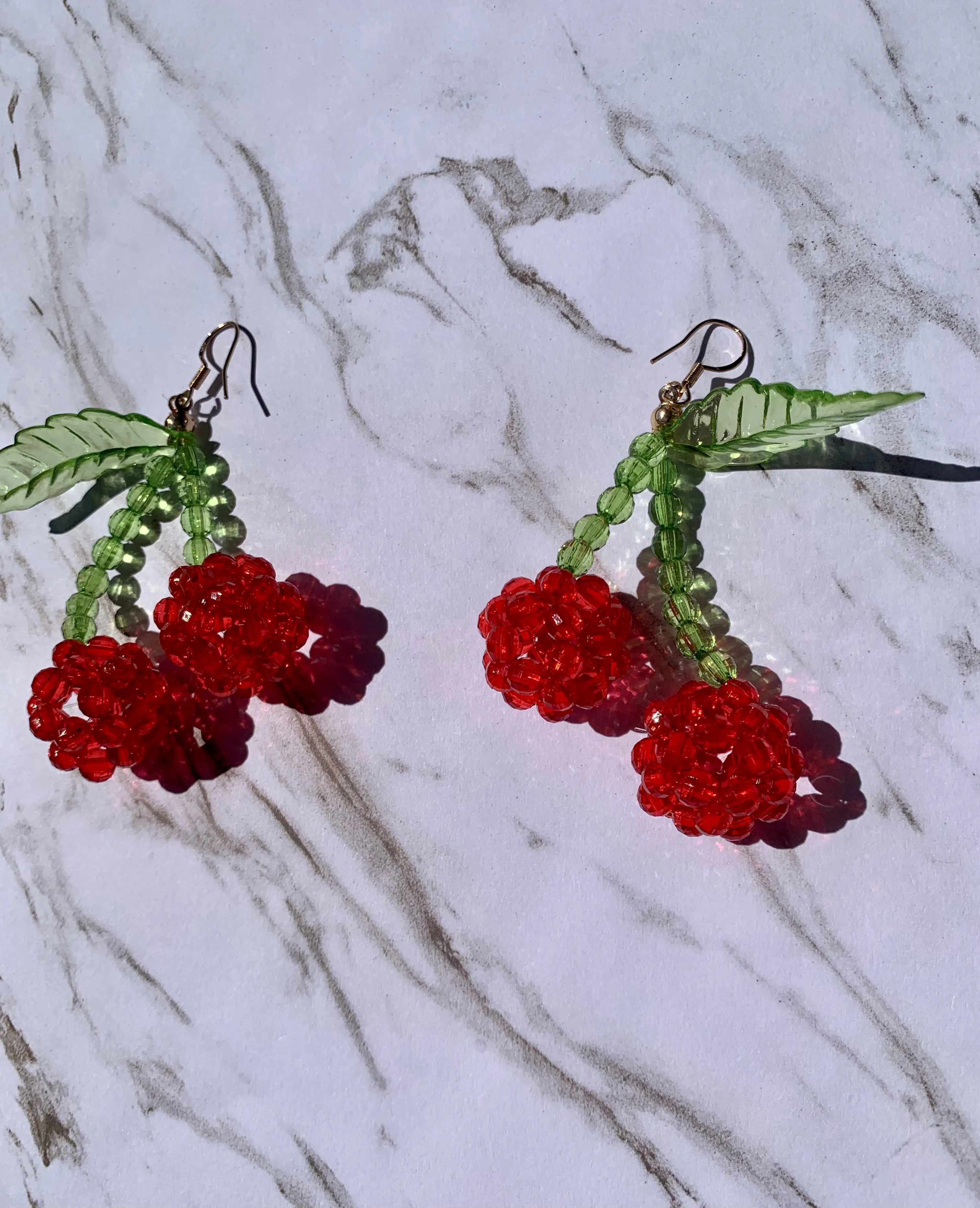 Cherry Bead Earrings