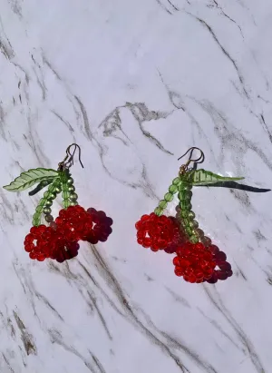 Cherry Bead Earrings