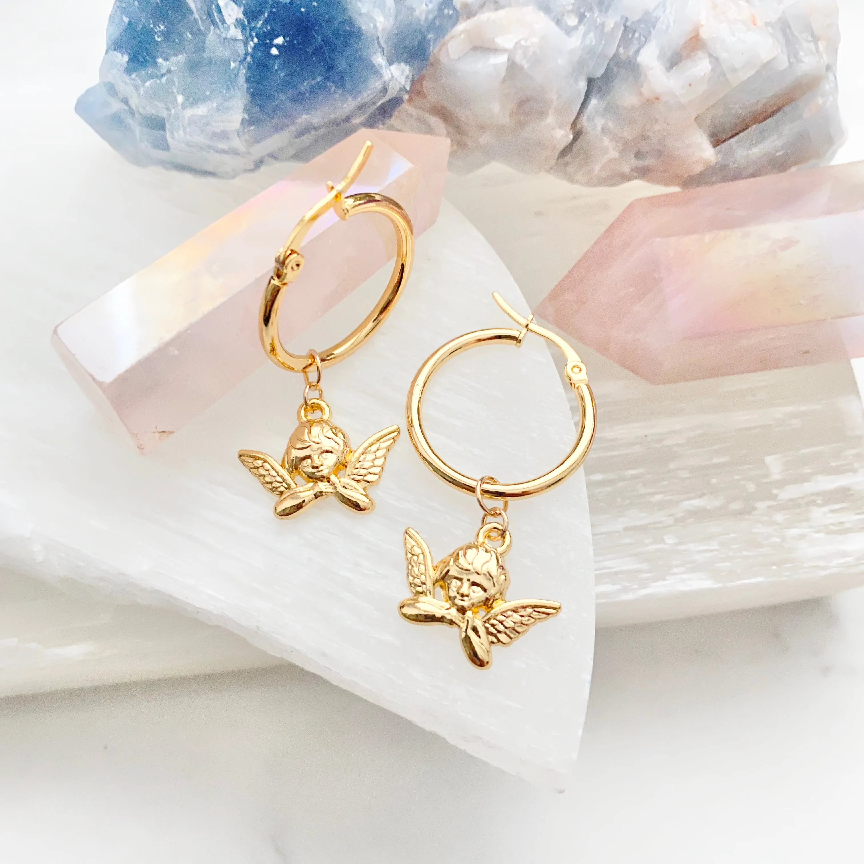 Cherub Hoop Earrings