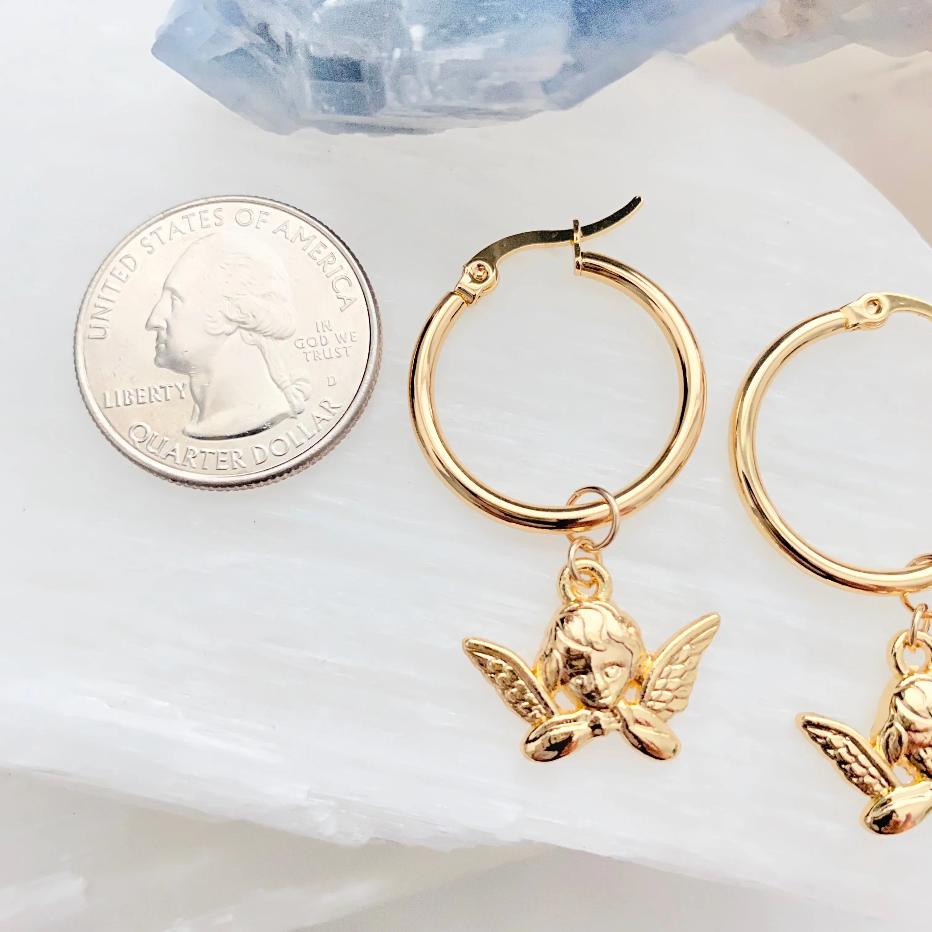 Cherub Hoop Earrings
