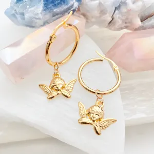 Cherub Hoop Earrings