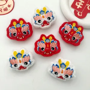 Chinese Style Cartoon Plush Dragon Brooches For Women Men 2024 New Year Zodiac Dragon Animal Brooch Pin Jewelry Coat Accessories