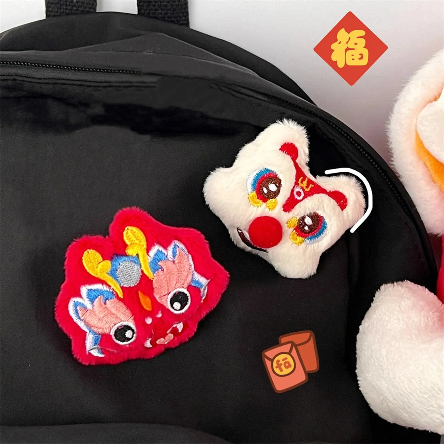Chinese Style Cartoon Plush Dragon Brooches For Women Men 2024 New Year Zodiac Dragon Animal Brooch Pin Jewelry Coat Accessories
