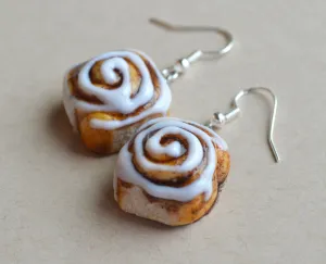 Cinnamon Roll Hook Earrings