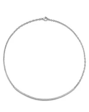 Clive Diamond Fluted Bar Necklace