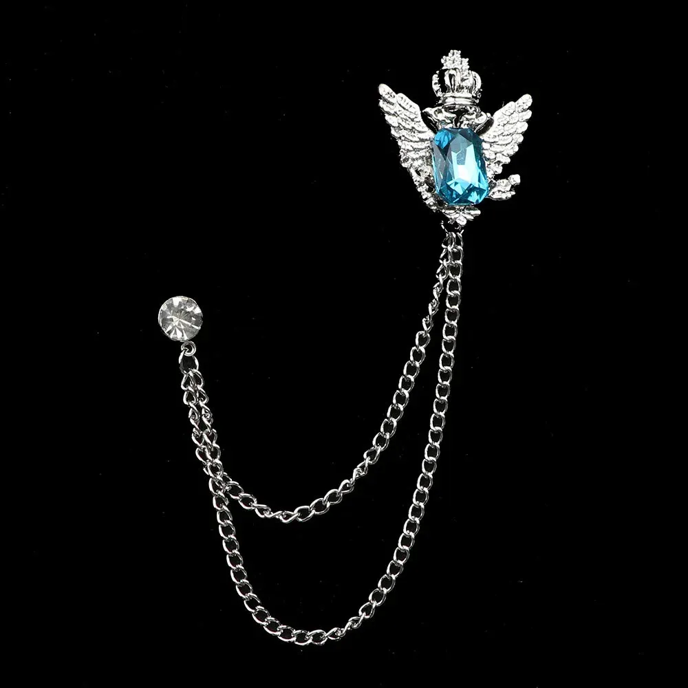 Crystal Tassel Chain Pin