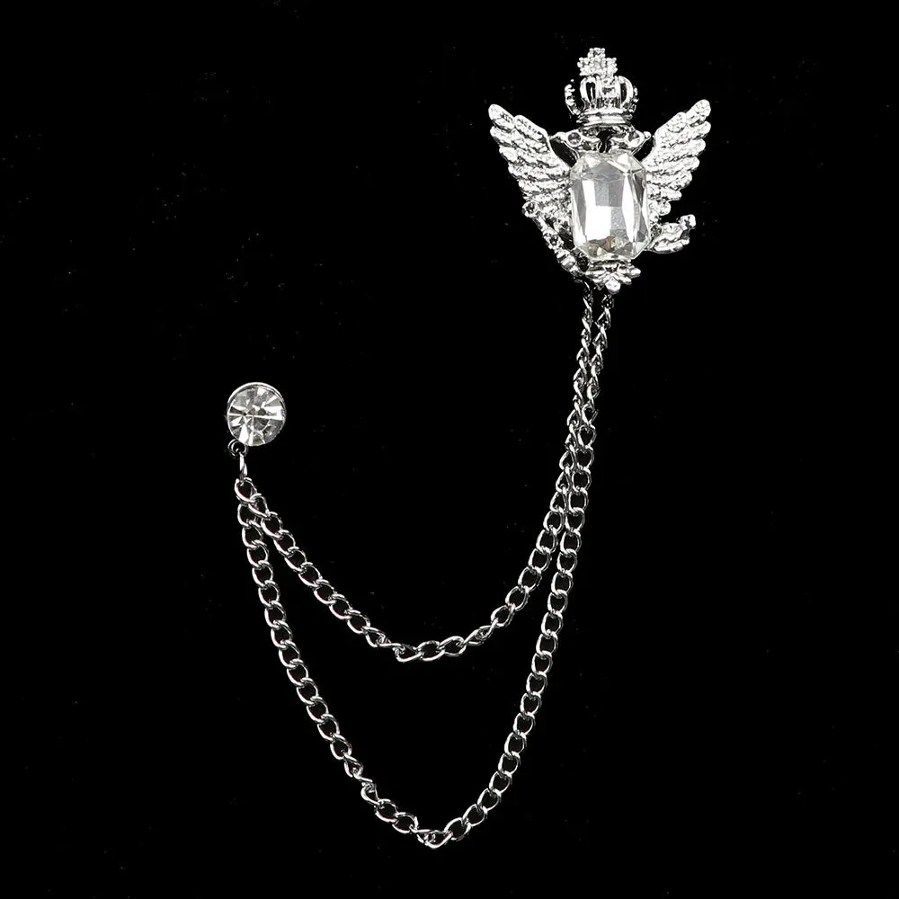 Crystal Tassel Chain Pin