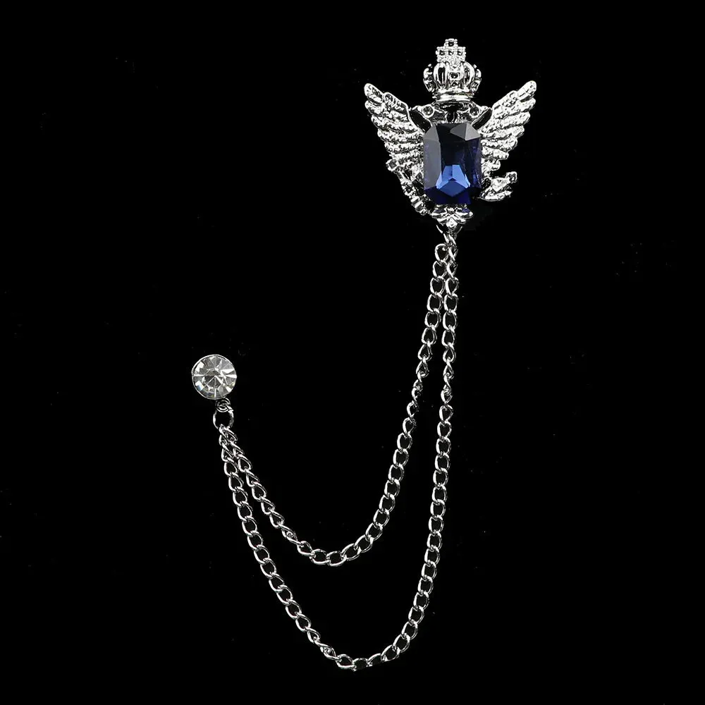 Crystal Tassel Chain Pin