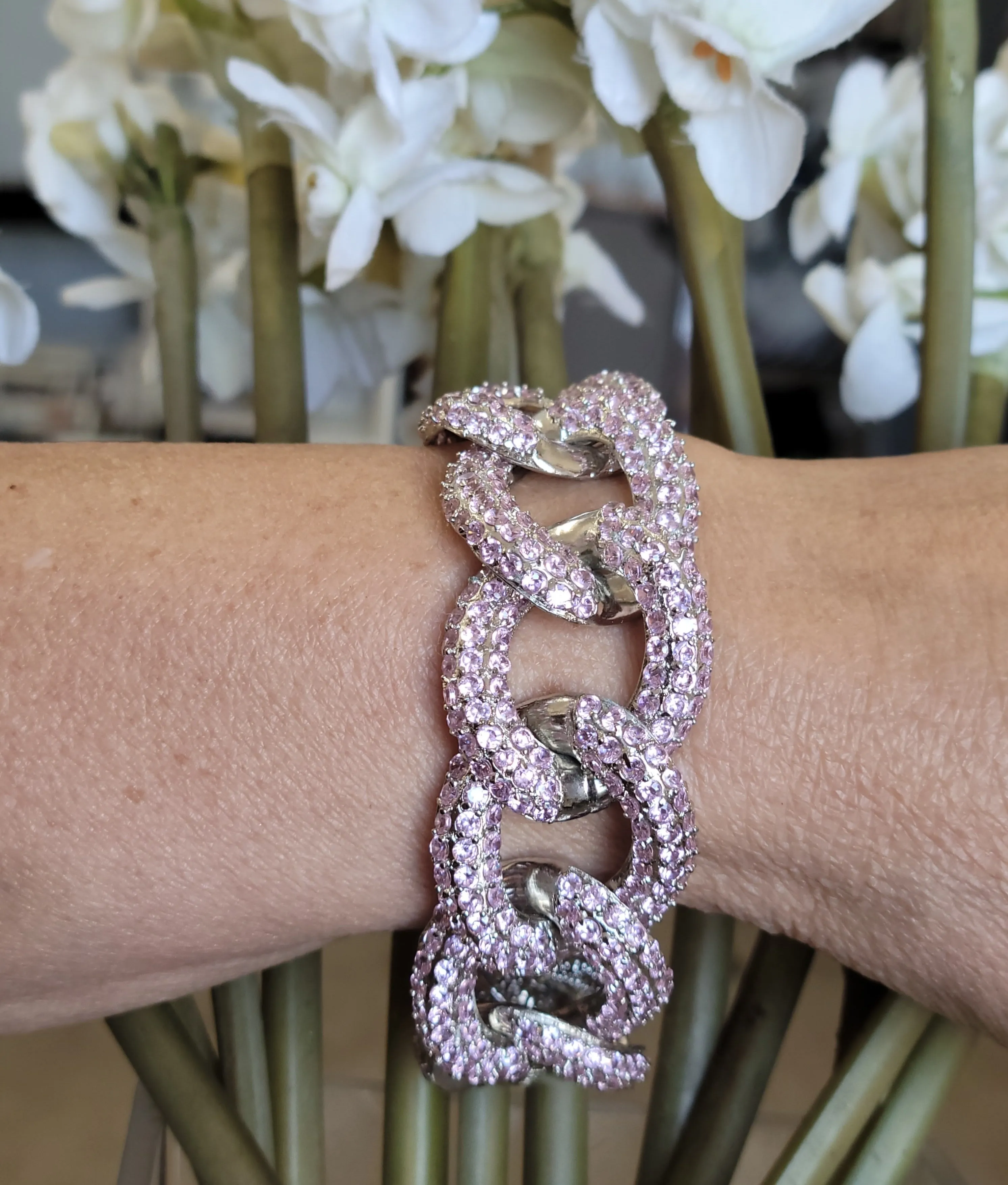Curved Link link CZ Bracelet Zirconite couture.582B1338