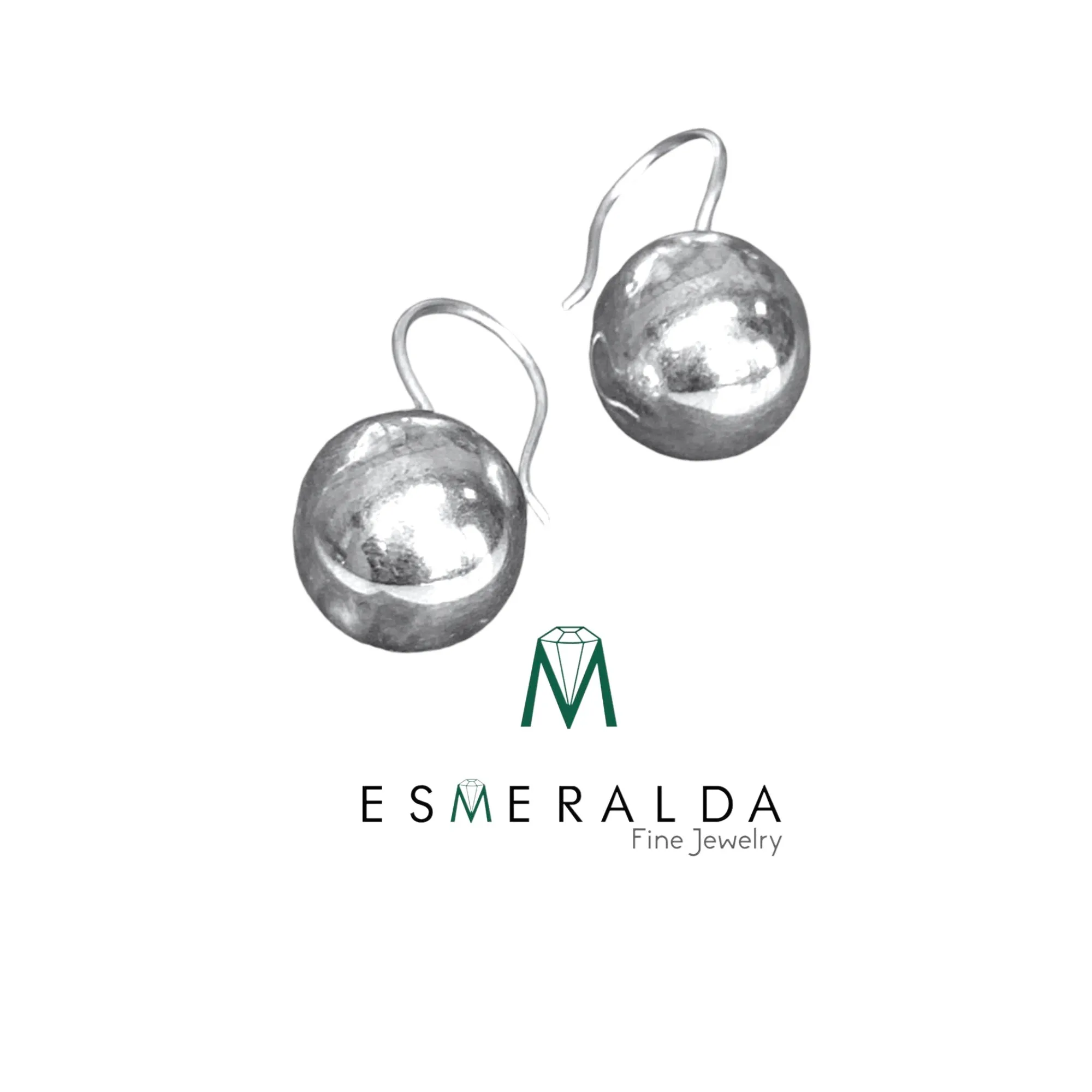 Dangle Ball Silver Earrings
