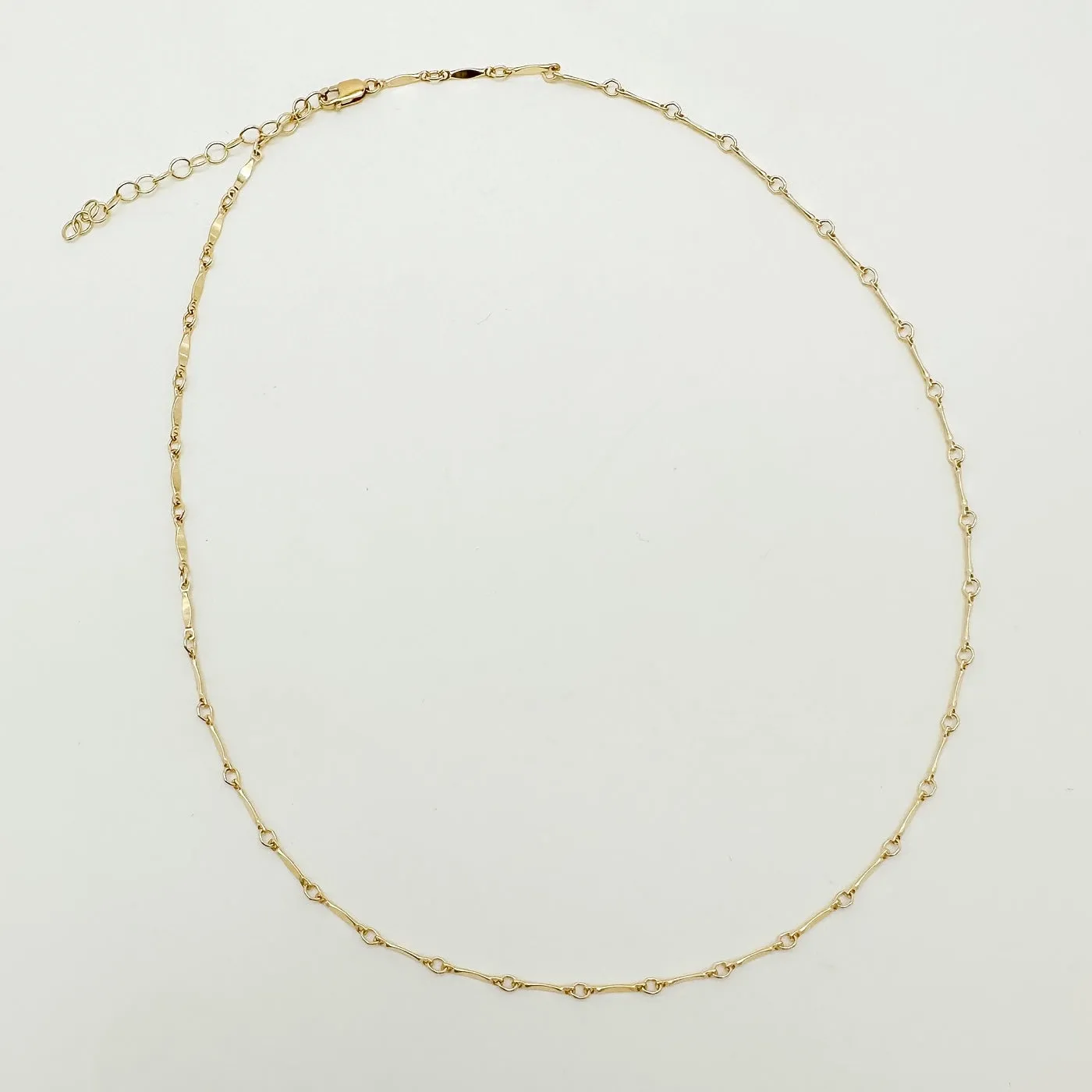 Dapped Bar Chain Necklace