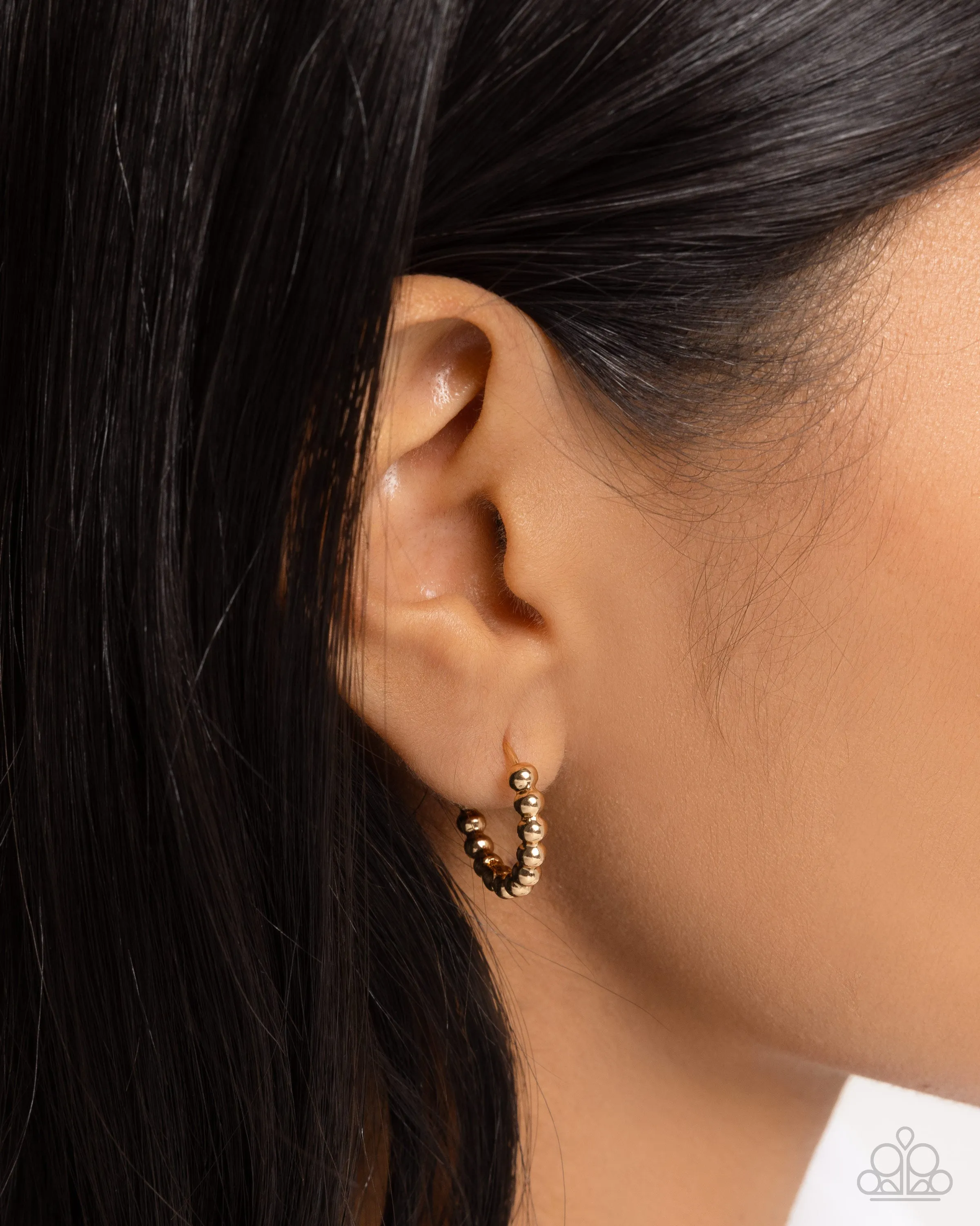 Darling Dance Gold Hoop Earrings Paparazzi