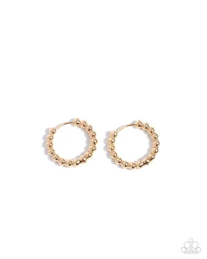Darling Dance Gold Hoop Earrings Paparazzi