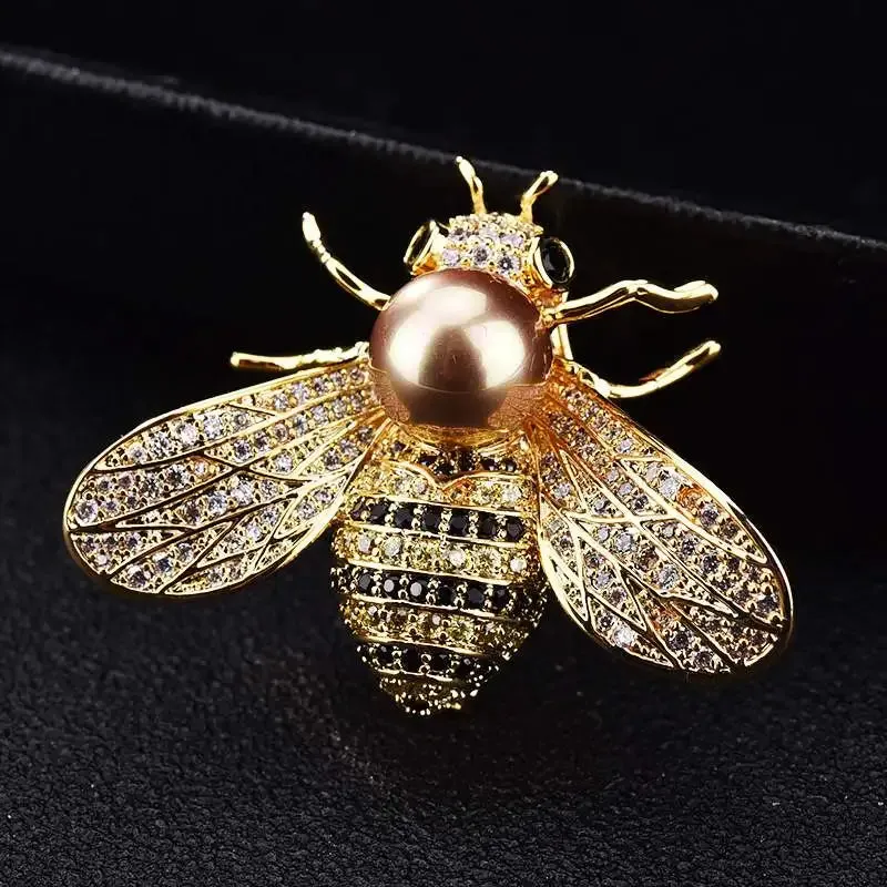 Delicate Green Crystal Lucky Four Leaf Clover Brooches for Women