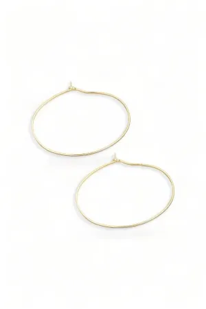 Delicate Thin Wire Dainty Hoop Earrings