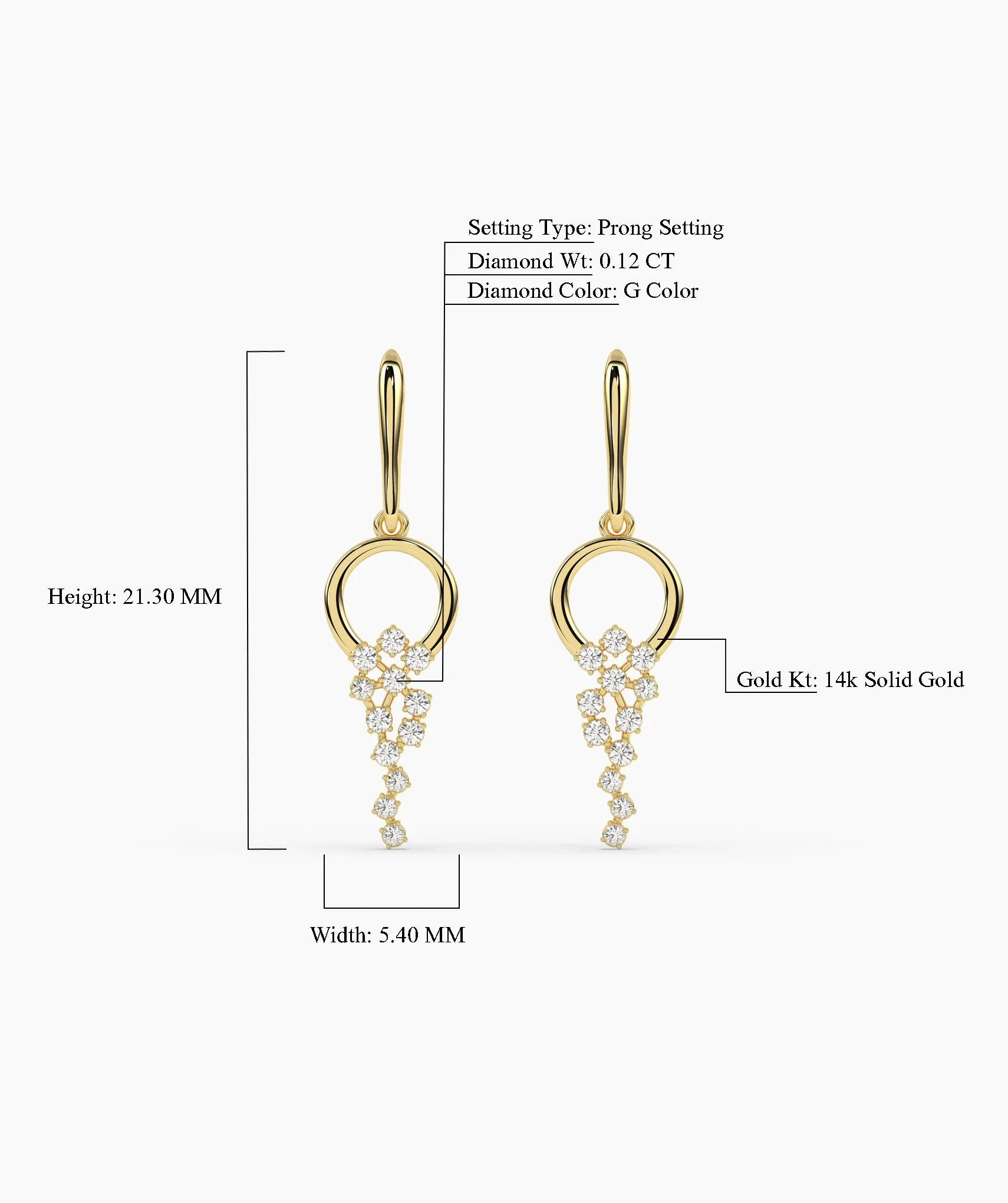 Diamond Drop Earrings