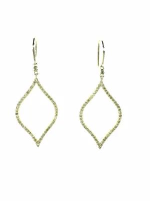 Diamond Open Marquise Earrings