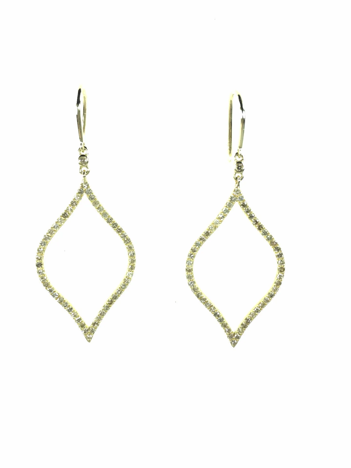 Diamond Open Marquise Earrings