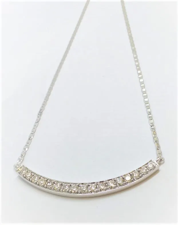Diamond Smile Necklace in 14k White Gold (2.50 ct. tw.)
