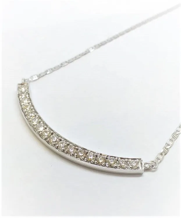 Diamond Smile Necklace in 14k White Gold (2.50 ct. tw.)