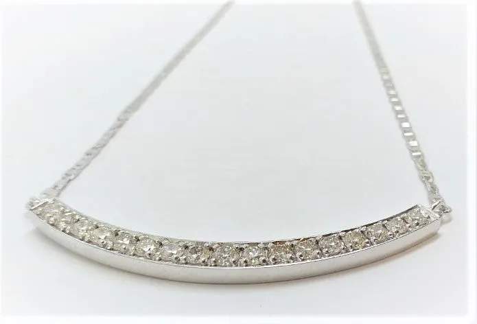 Diamond Smile Necklace in 14k White Gold (2.50 ct. tw.)