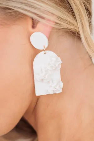 Dinner Dates Dangle Earrings- Ivory