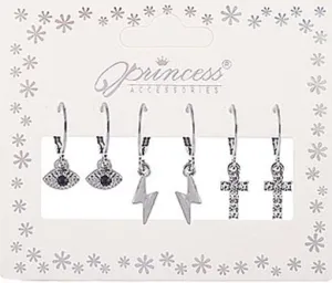Earrings - Assorted Dangle Set - Silver