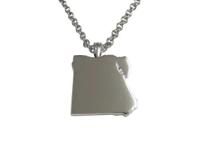 Egypt Map Shape Pendant Necklace