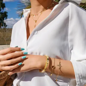 Elegant Heartbeat Chain Bracelet for Women - Gold, Rose Gold, Silver