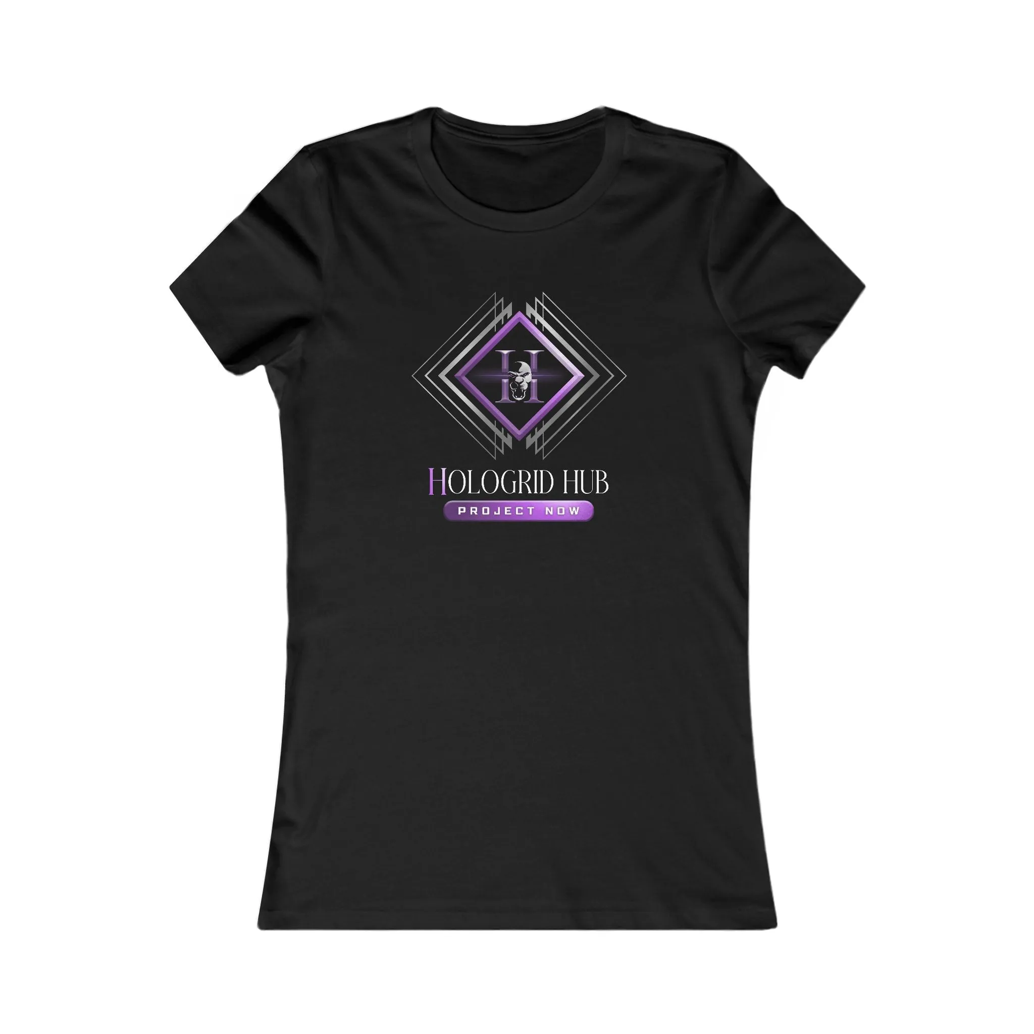 Elegant Women's Favorite Tee - Hologrid Hub Purple