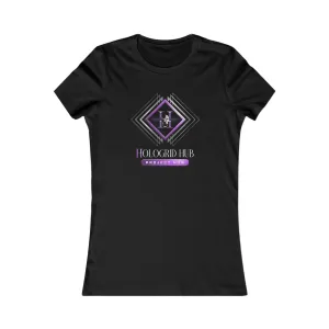Elegant Women's Favorite Tee - Hologrid Hub Purple
