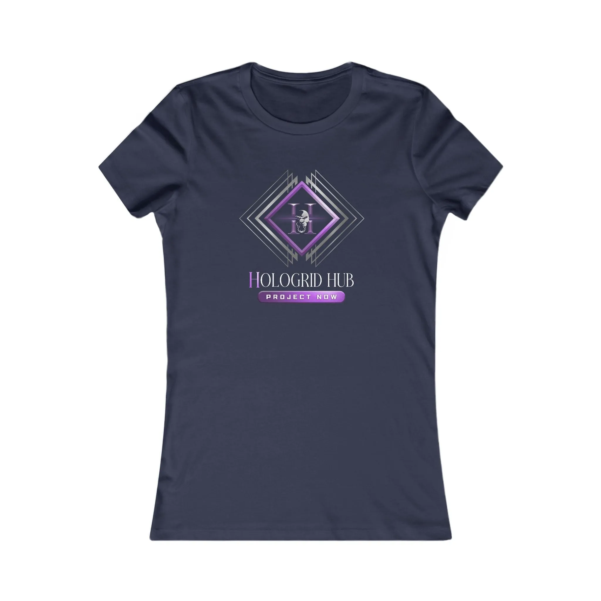 Elegant Women's Favorite Tee - Hologrid Hub Purple