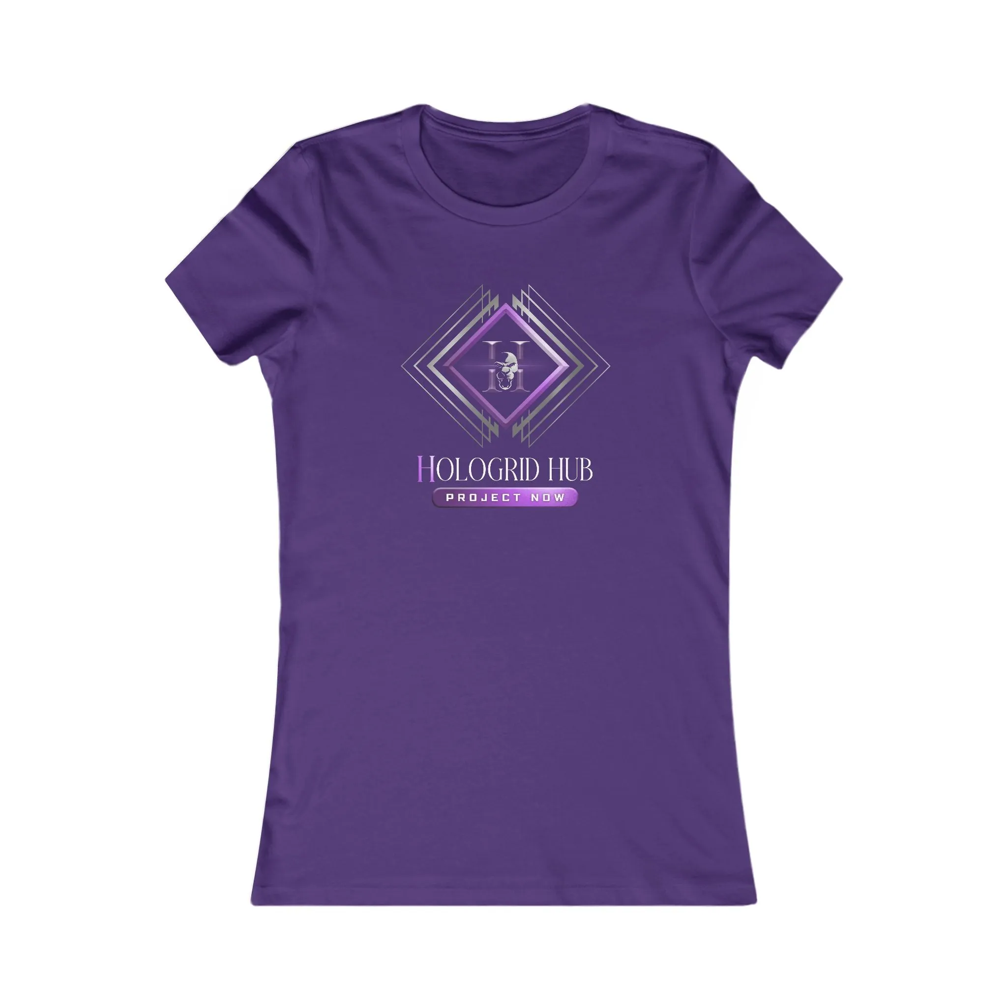 Elegant Women's Favorite Tee - Hologrid Hub Purple