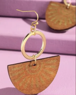 ELLA WOOD SUNBURST DROP EARRINGS