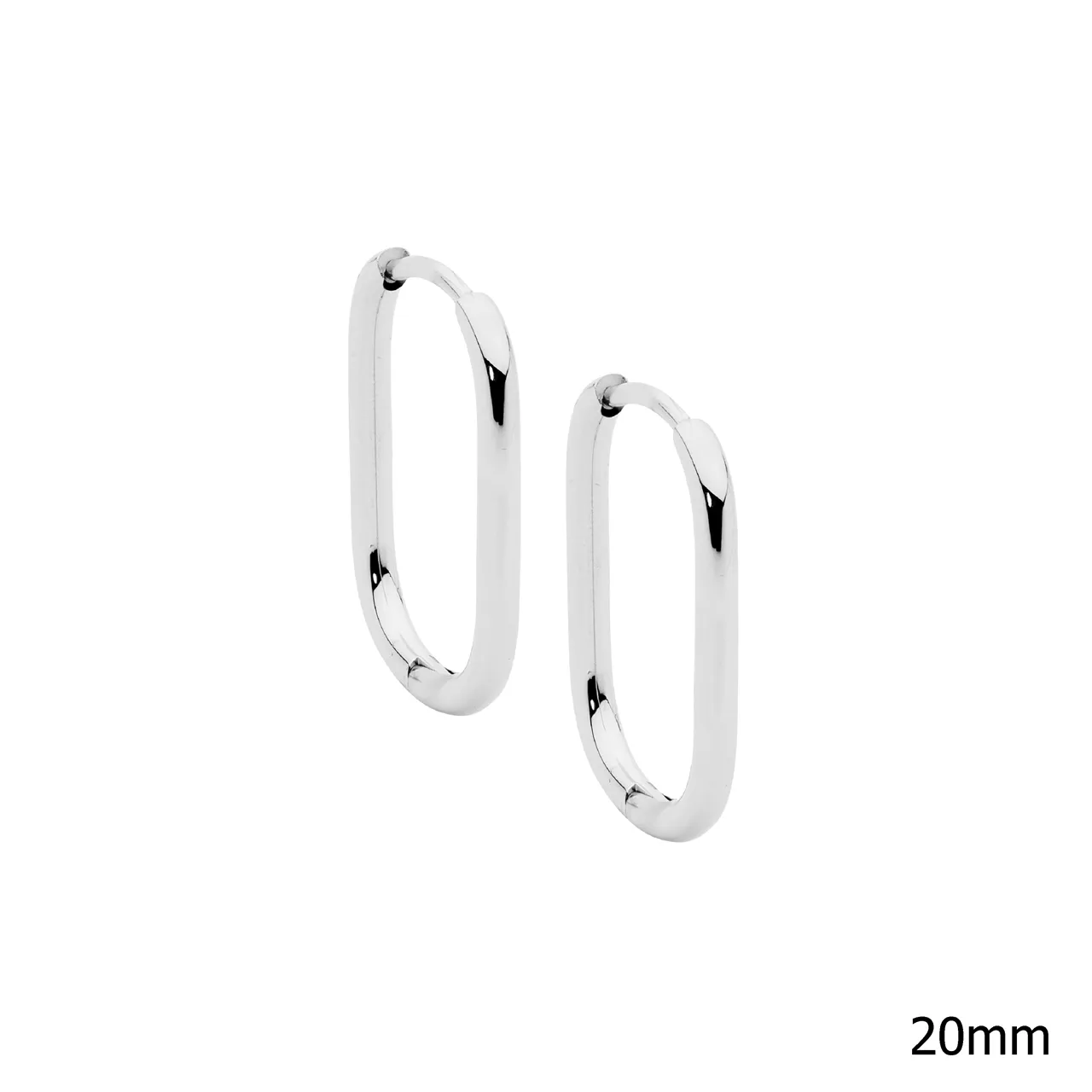 Ellani Sleek Gold-Plated Oval Hoop Earrings