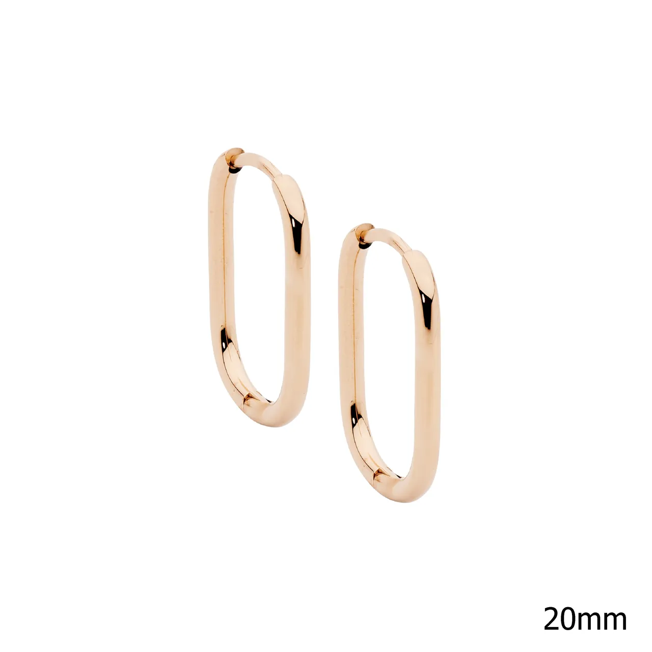 Ellani Sleek Gold-Plated Oval Hoop Earrings