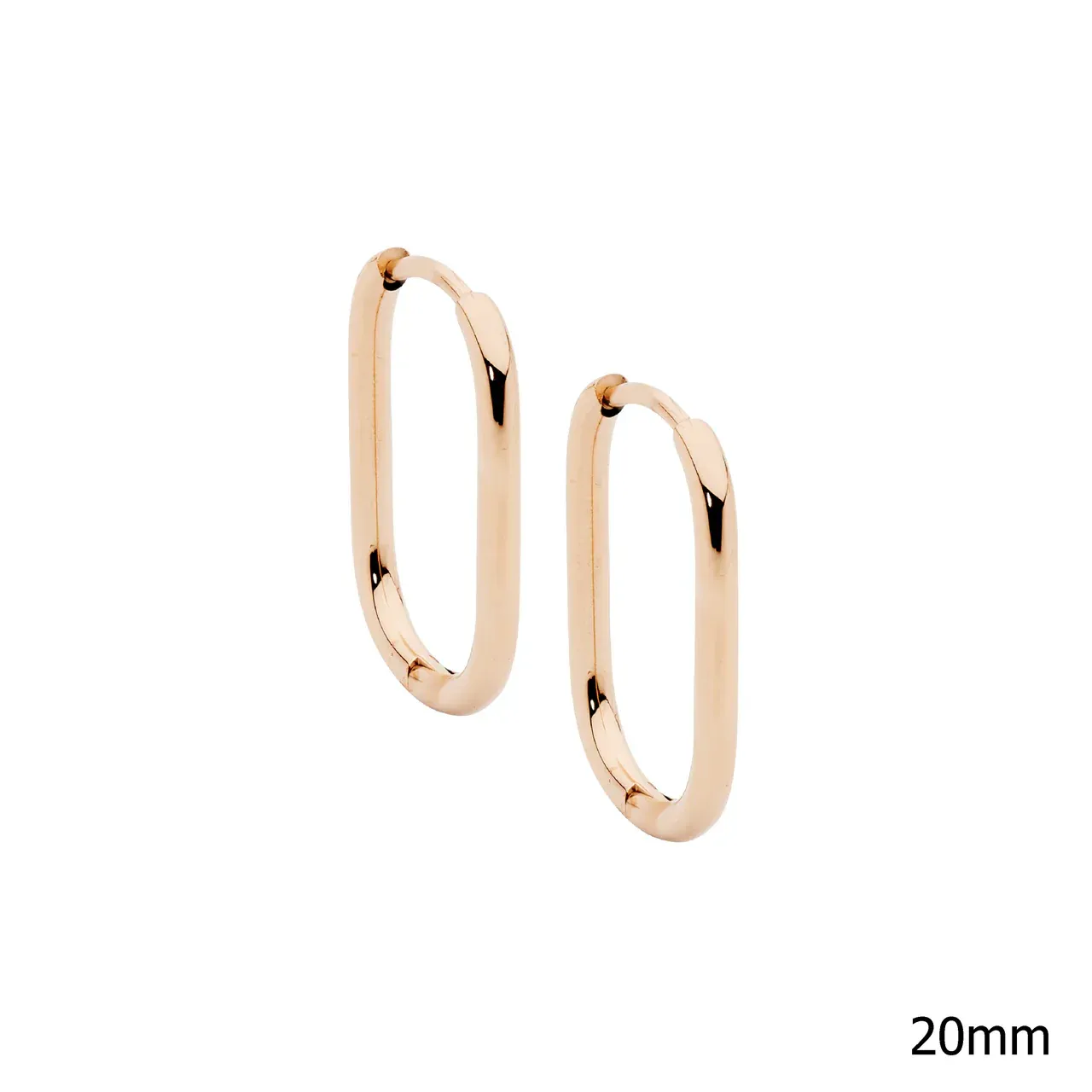 Ellani Sleek Gold-Plated Oval Hoop Earrings