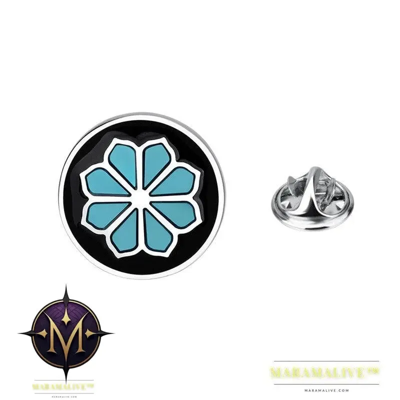 Enamel Flower Shape Man Lapel Pin Brooches Pins Fine Gift For Men