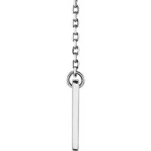 Engravable Pierced Cross Bar 16-18" Necklace 86531
