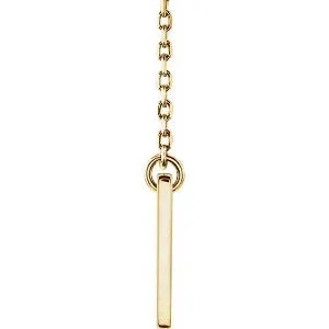 Engravable Pierced Cross Bar 16-18" Necklace 86531