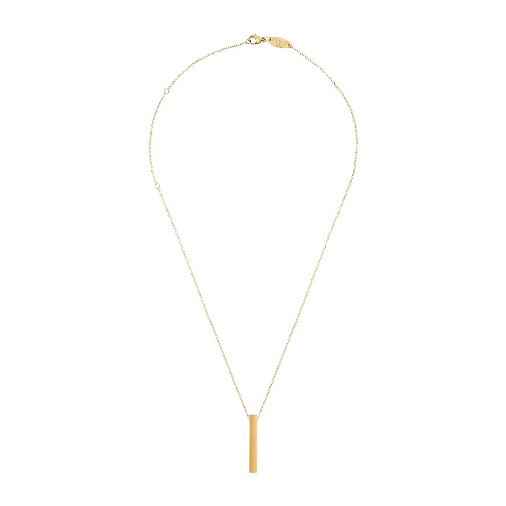Engraved bar necklace