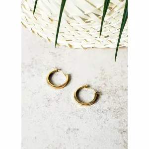 Esé 18K Thin Hoop Earrings