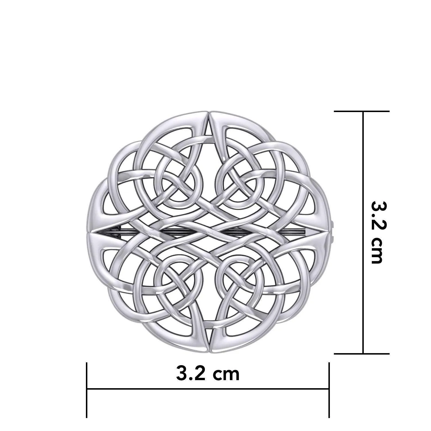 Etermity lies in calm and grace ~ Celtic Knotwork Sterling Silver Brooch TBR008