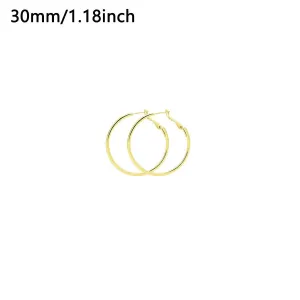 Exaggerated Face Thin Plating Big Hoop Earrings for Men