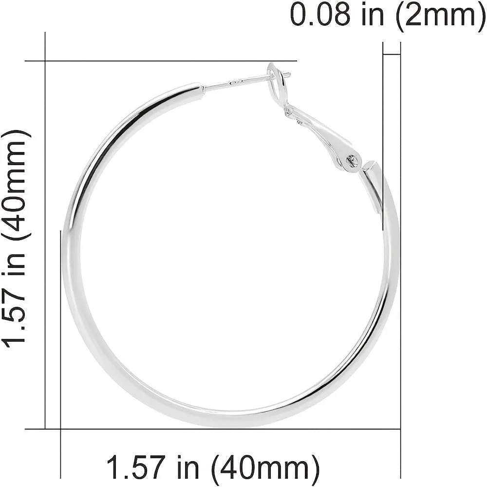 Exaggerated Face Thin Plating Big Hoop Earrings for Men