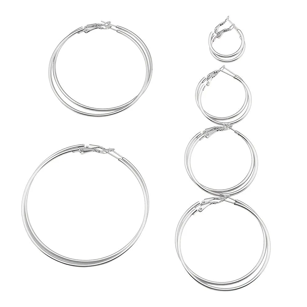 Exaggerated Face Thin Plating Big Hoop Earrings for Men