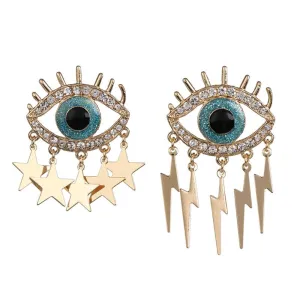 Exquisite Vintage Crystal Dangle Earrings - Embrace Love and Protection
