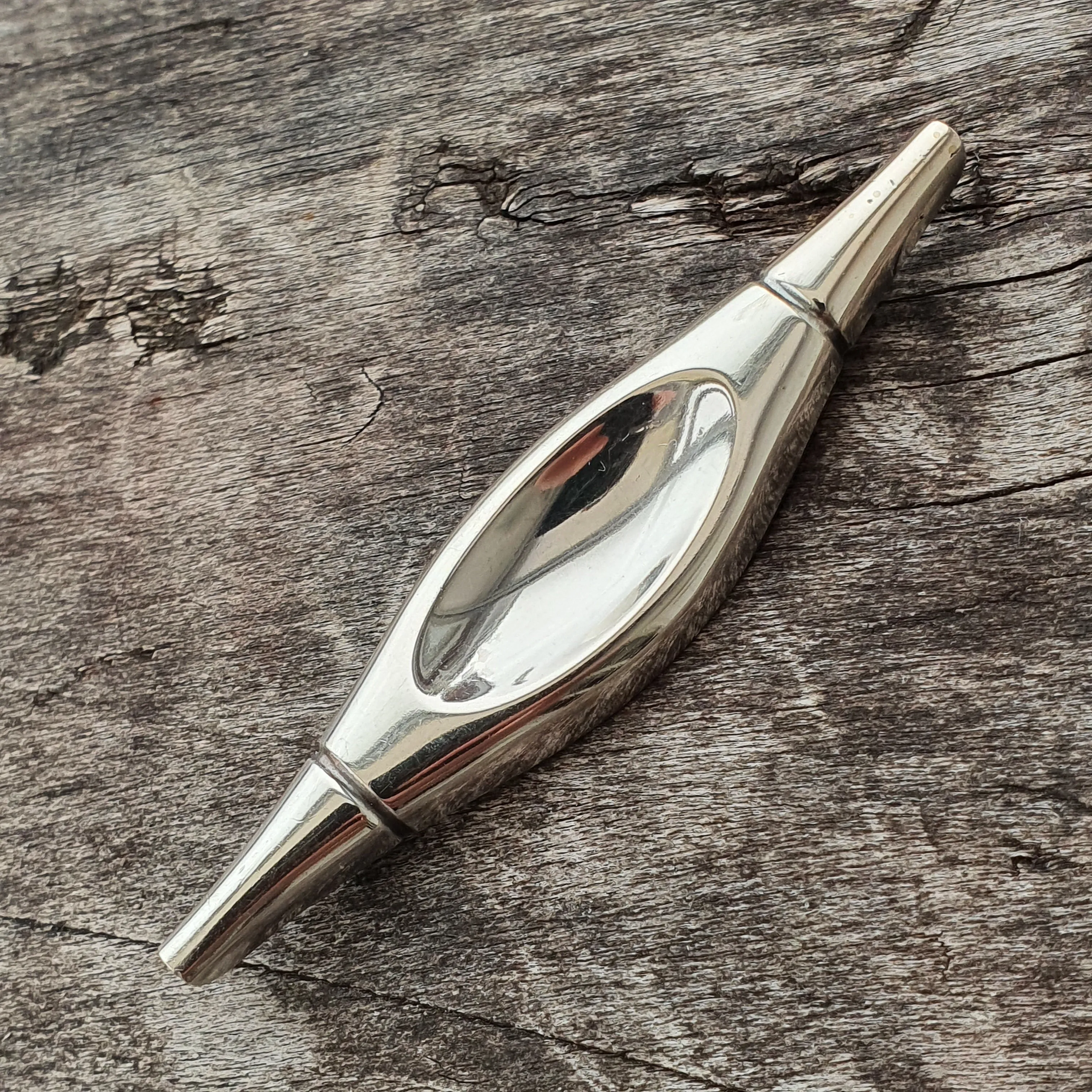 Finnish Modernist Silver Brooch by Elis Kauppi & Kupittaan Kulta 1960