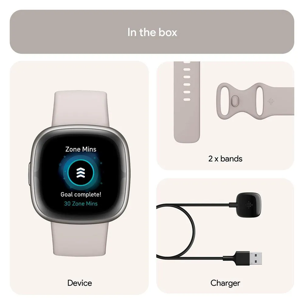 Fitbit Sense 2 Advanced Health & Fitness Smartwatch, Sleep Tools w/ 2YR Warranty Bundle